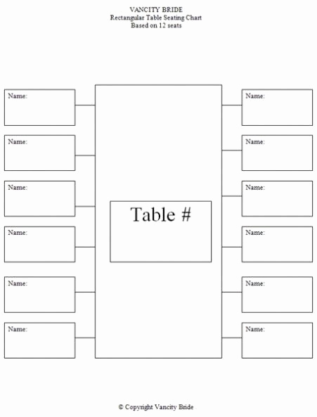Table Seating Chart Template Best Of Free Individual Table Seating Charts