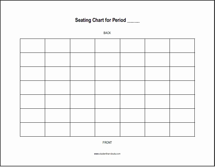 Table Seating Chart Template Best Of Free Printable Horizontal Classroom Seating Chart