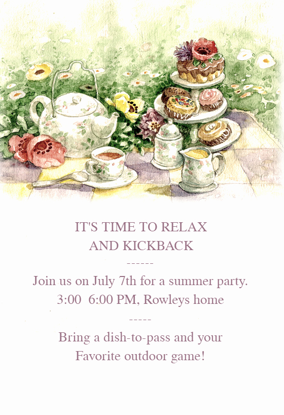Tea Party Invitation Templates Inspirational Tea Party Dinner Party Invitation Template Free