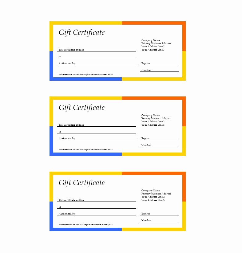 Template for Gift Certificate Awesome 31 Free Gift Certificate Templates Template Lab
