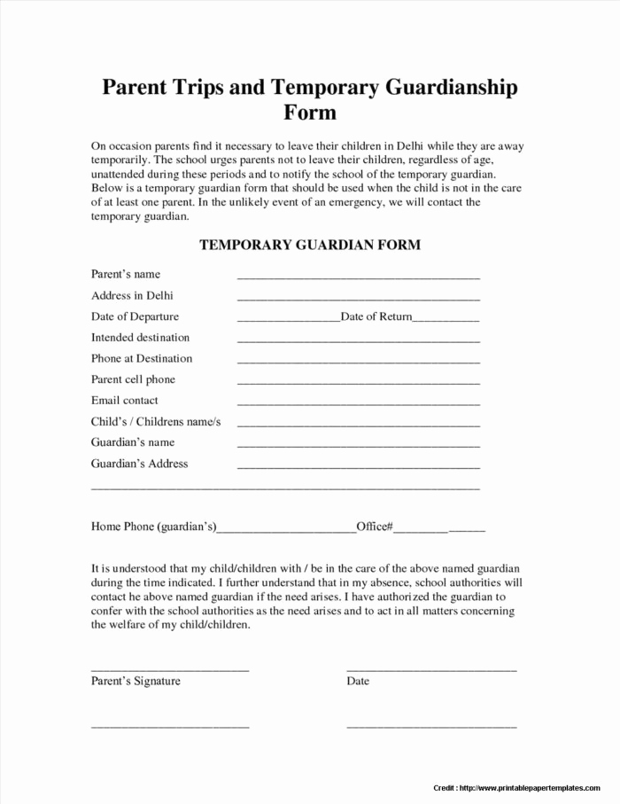 Temporary Guardianship Agreement form Luxury forms for Temporary Custody In Oklahoma form Resume