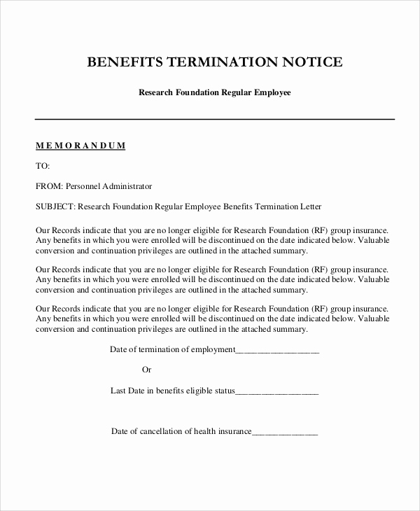 Termination Letter to Employee Awesome 9 Sample Employee Termination Letters Word Pdf Pages