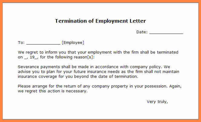 Termination Letter to Employee Luxury 11 Employment Termination Notice Sample