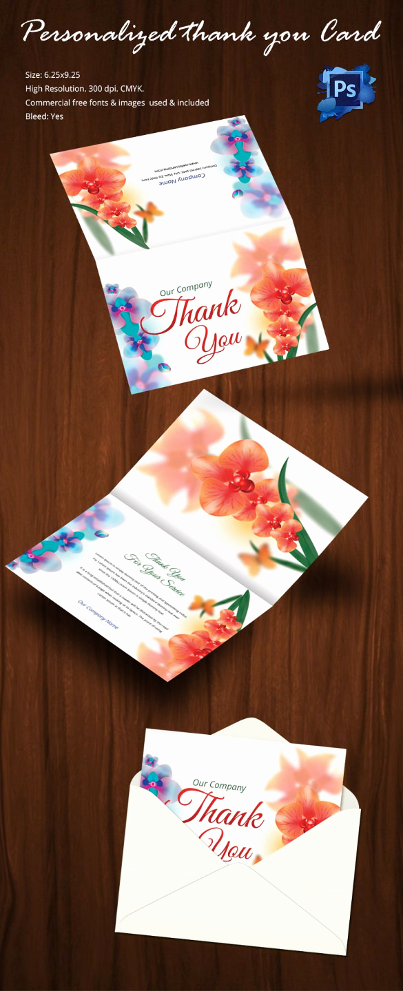 Thank You Card Template Word Unique 105 Thank You Cards – Free Printable Psd Eps Word Pdf