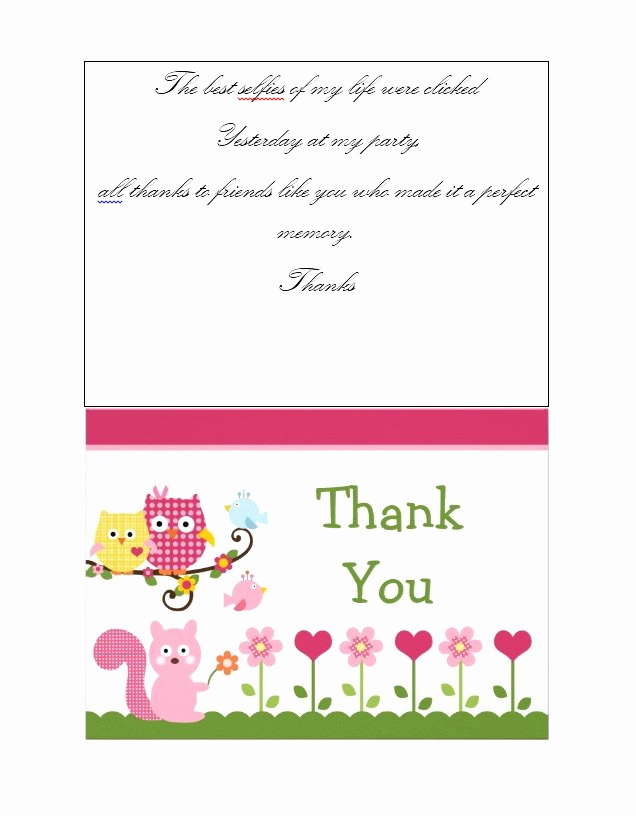 Thank You Cards Template Fresh 30 Free Printable Thank You Card Templates Wedding