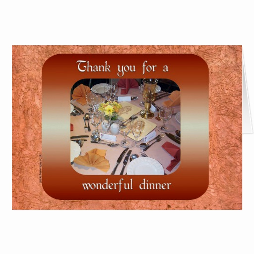 Thank You for Dinner Awesome Thank You for Dinner Card