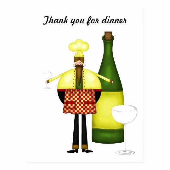 Thank You for Dinner Beautiful Chelf Thank You for Dinner Post Card