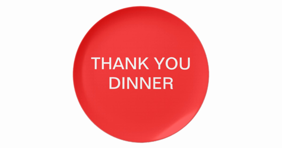 Thank You for Dinner Lovely Thank You Dinner Plate