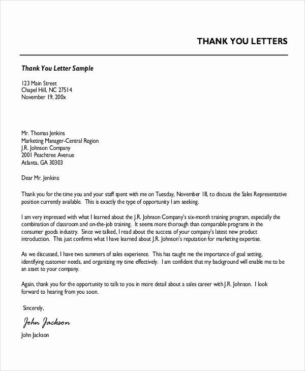 Thank You Letter Business Beautiful Sample Professional Thank You Letter 7 Examples In Word