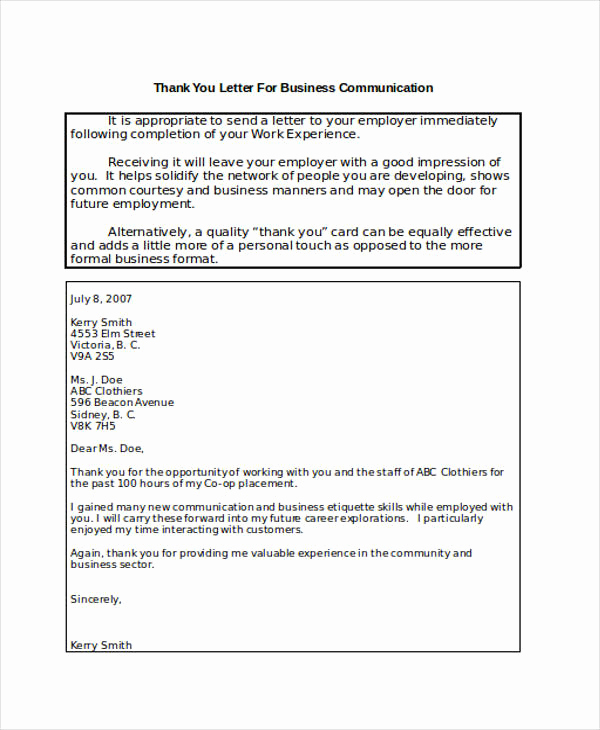 Thank You Letter Business Best Of 74 Thank You Letter Examples Doc Pdf