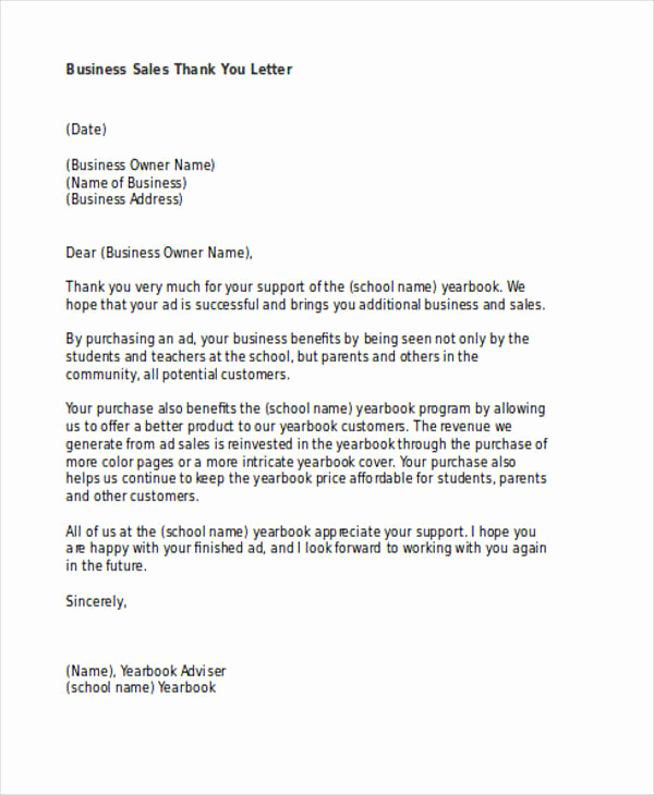 Thank You Letter Business Luxury 74 Thank You Letter Examples Doc Pdf