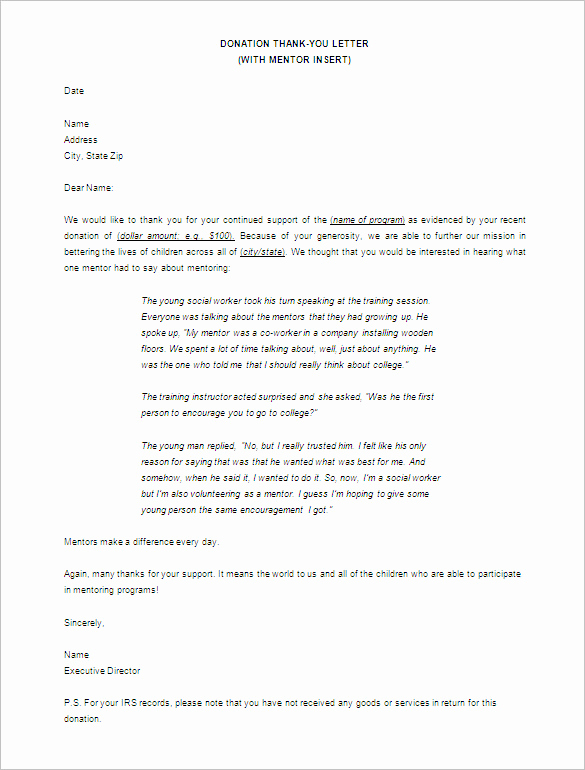 Thank You Letter for Gift Inspirational 11 Sample Thank You Letter for Donation Doc Pdf