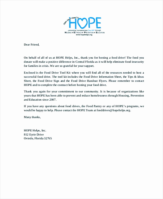Thank You Letters for Donations Best Of Sample Thank You Letter