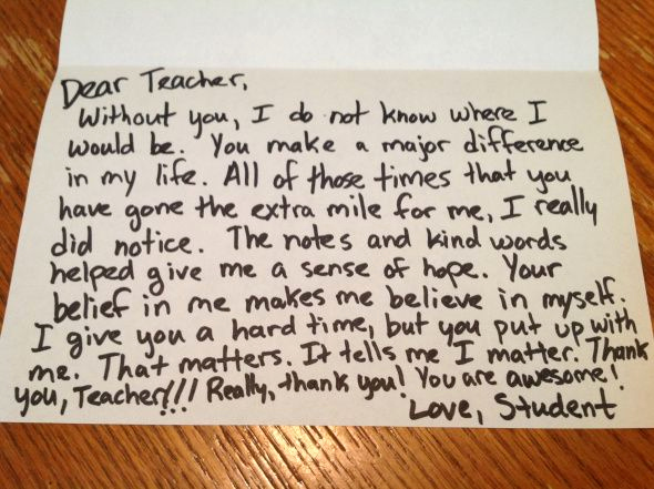 Thank You Letters to Teachers New A sincere Thank You Note is Usually the 1 Thing Teachers