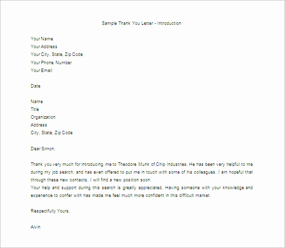 Thank You Note Example Beautiful Thank You Letter for Appreciation – 7 Free Sample