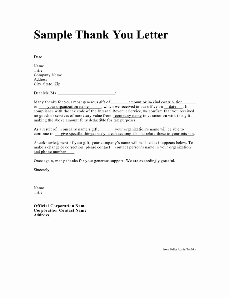 Thank You Note Example New Personal Thank You Letter Personal Thank You Letter