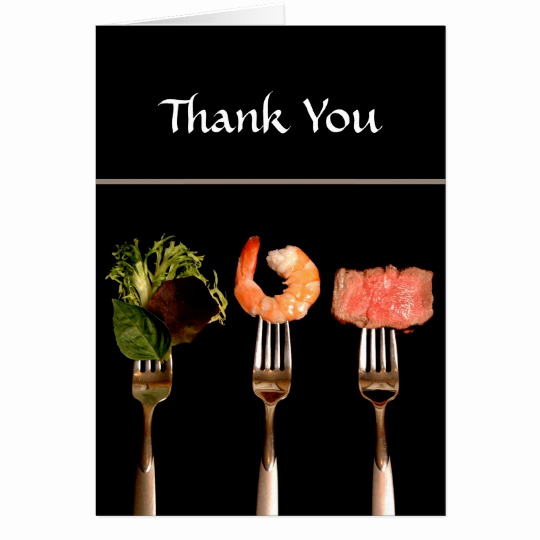 Thank You Note for Dinner Unique Dinner Party Thank You Card