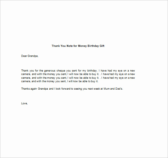 Thank You Note for Money Awesome Thank You Note for Money – 8 Free Word Excel Pdf format