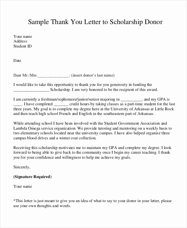 Thank You Note format Awesome Donation Thank You Letter 6 Free Word Pdf Documents
