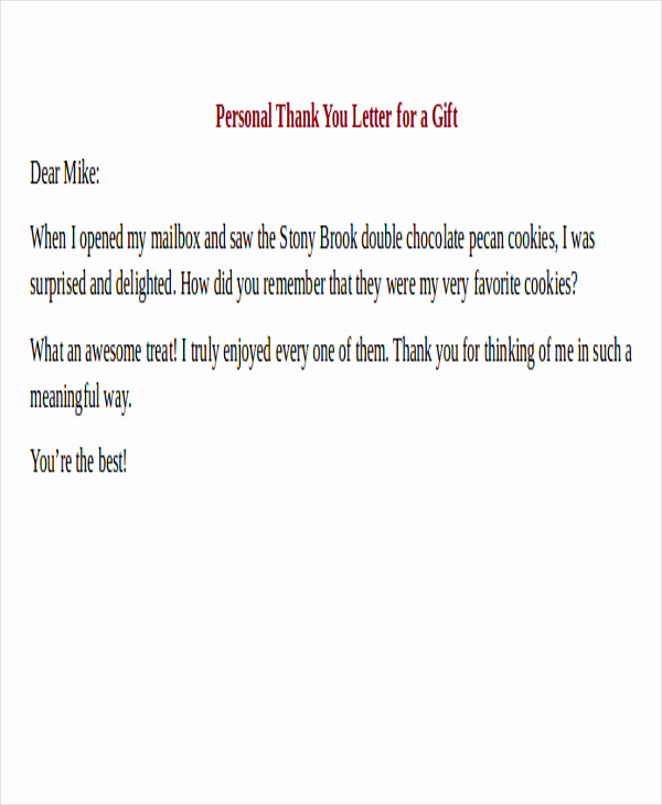 Thank You Note format Luxury 26 Sample Thank You Letter formats