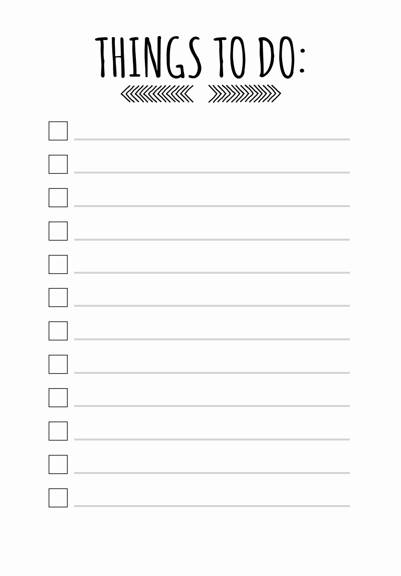 Things to Do List Template Best Of 5 Printable to Do List Templates Excel Xlts
