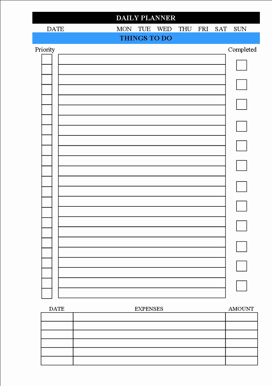 Things to Do List Template Best Of Templates