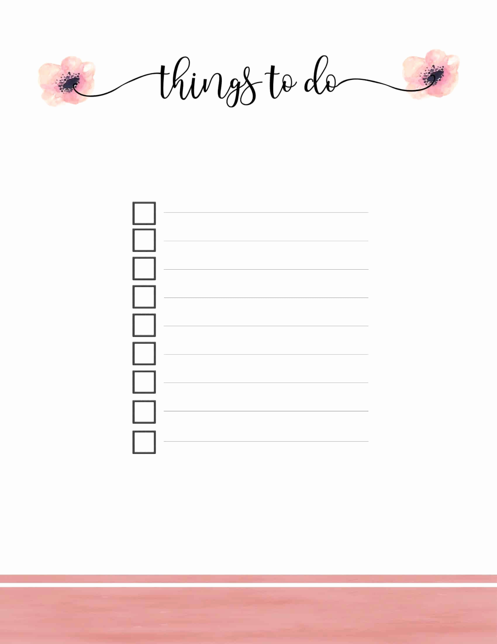 Things to Do List Template New Free Printable to Do List Print or Use Line