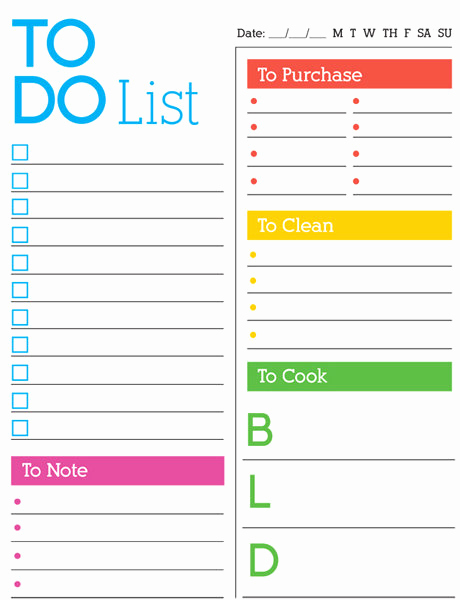 Things to Do List Template Unique Daily to Do List Imom