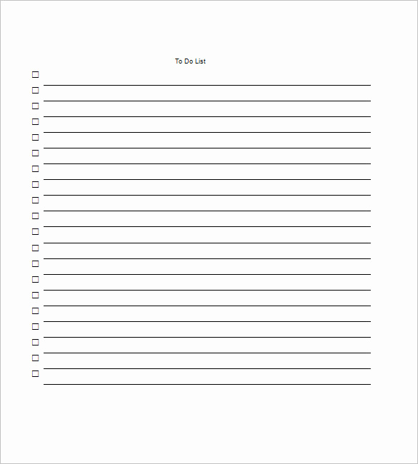 To Do List Pdf Lovely to Do List Template 12 Free Sample Example format