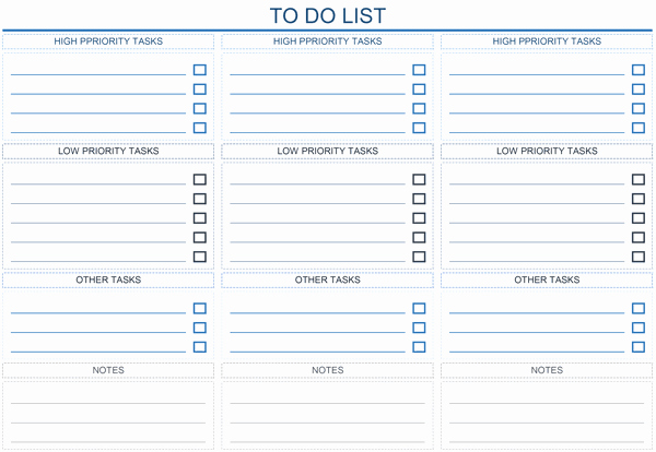 To Do List Template Excel Fresh to Do List Templates for Excel