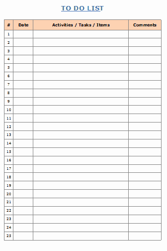 To Do List Templates Fresh Excel to Do List Template [free Download]