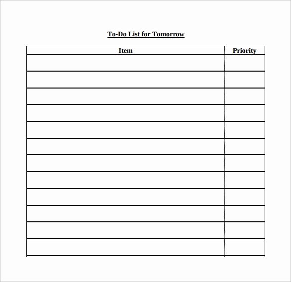 to do list template