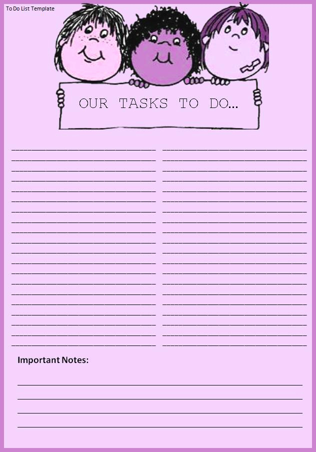 To Do List Templates Word Lovely to Do List Template