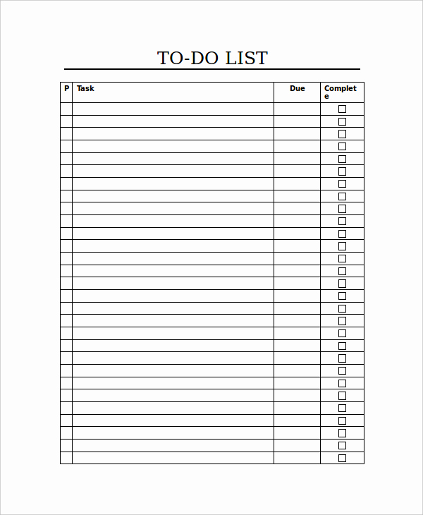 Todo List Template Word New Checklist Templates Lavanc