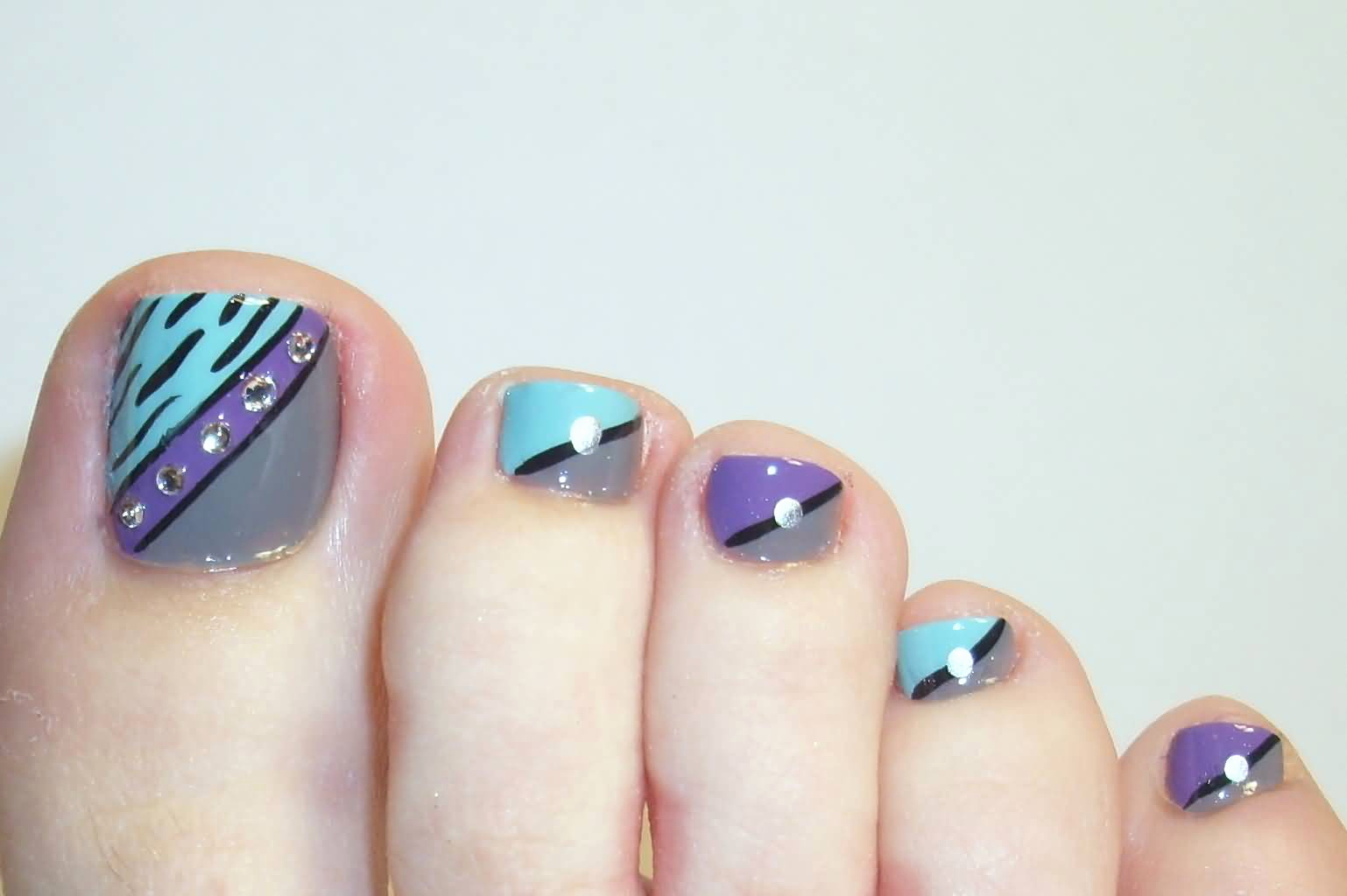 Toe Nail Art Designs Beautiful 35 Stylish Purple Nail Art Designs for toe Nails