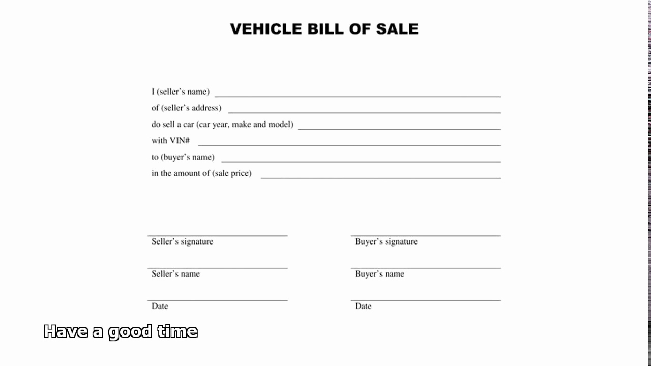Trailer Bill Of Sale Pdf Beautiful Bill Of Sale Car