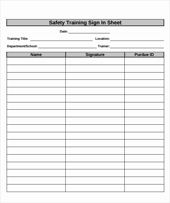 Training Sign In Sheet Awesome Sample Training Sign In Sheet 15 Documents In Pdf