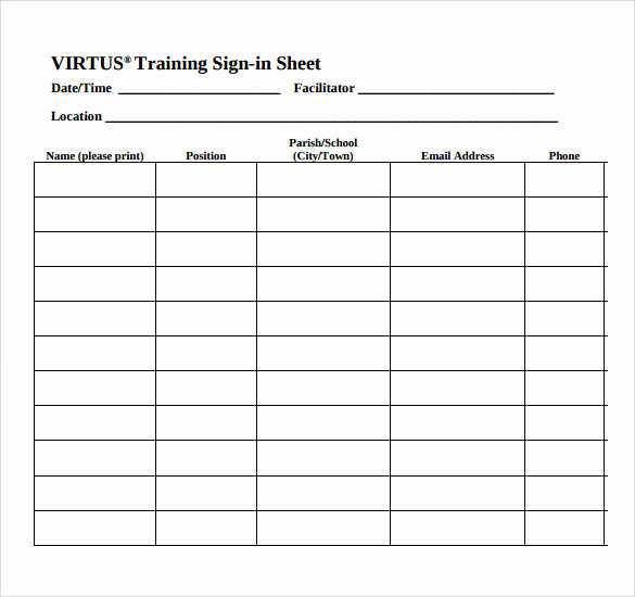 Training Sign In Sheet Elegant 34 Sample Sign In Sheet Templates Pdf Word Apple Pages