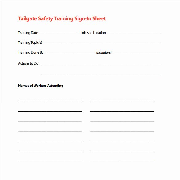 Training Sign In Sheet Fresh Sample Training Sign In Sheet 11 Examples &amp; format