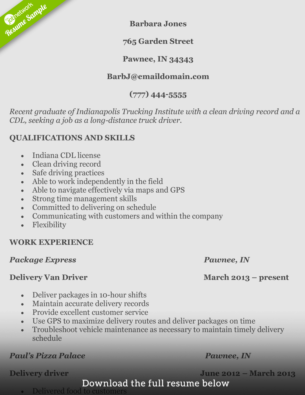 Truck Driver Resume Sample Luxury How to Write A Perfect Truck Driver Resume with Examples