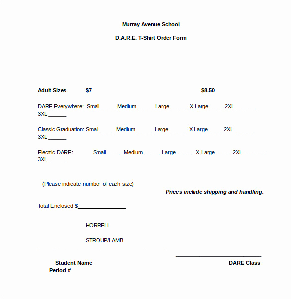 Tshirt order form Template New 20 order Template Word Excel Pdf