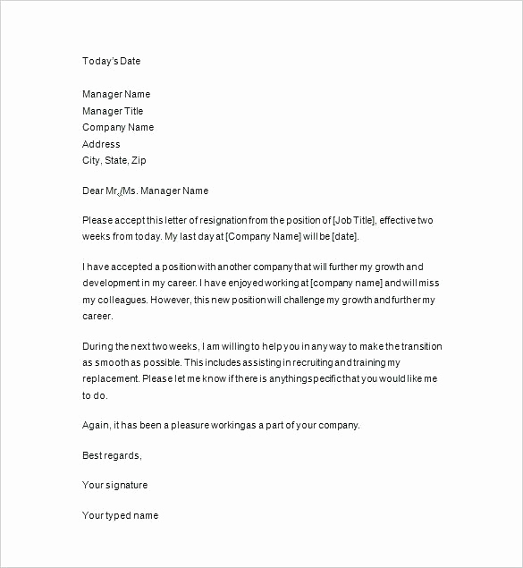 Two Weeks Notice Letter Sample Unique 15 Samples Of 2 Weeks Notice