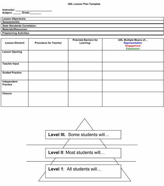 Udl Lesson Plan Template Beautiful the 25 Best Blank Lesson Plan Template Ideas On Pinterest