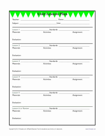 Unit Lesson Plan Template Best Of Detailed Unit Lesson Plan Template Elementary Reading