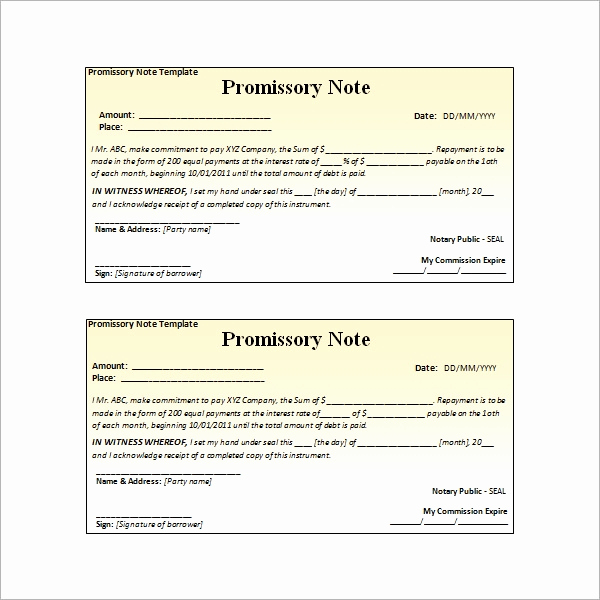 Unsecured Promissory Note Template Lovely Promissory Note 26 Download Free Documents In Pdf Word