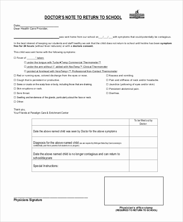 Urgent Care Doctors Note Template Awesome Doctors Note Template 8 Free Word Pdf Documents