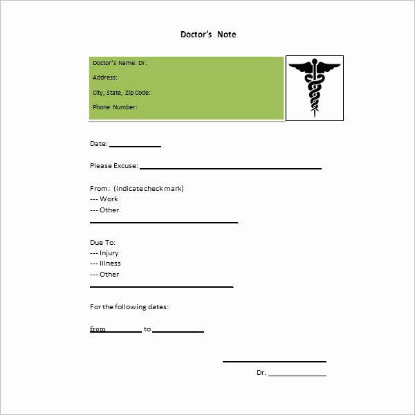 Urgent Care Doctors Note Template Fresh 37 Doctors Note Template Free Pdf Word Examples
