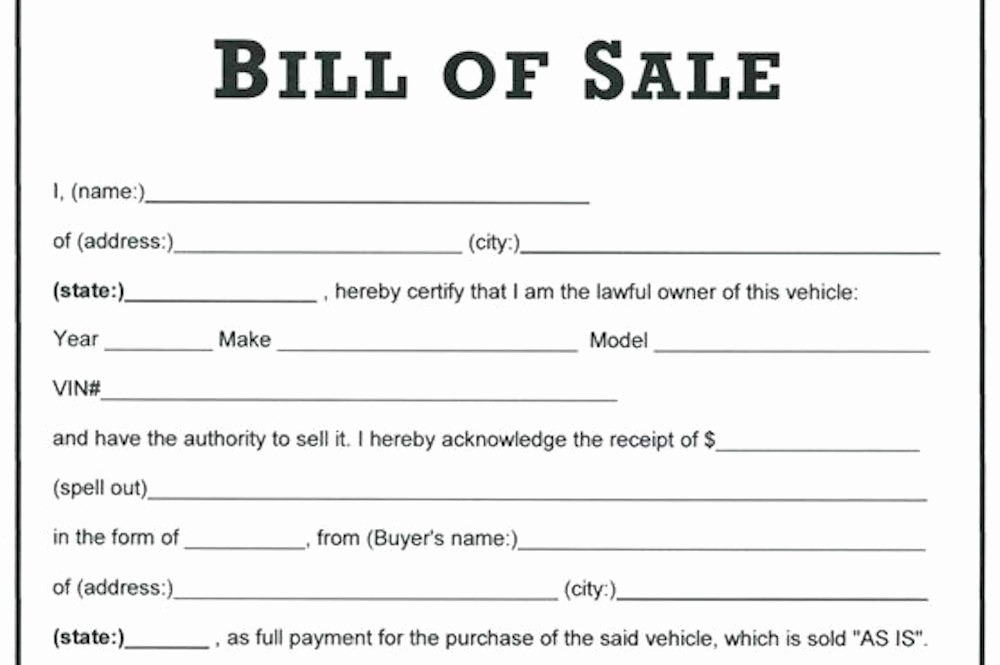 Vehicle Bill Of Sale Example Awesome Bill Of Sale form Template Vehicle [printable]