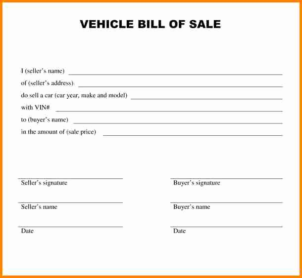 Vehicle Bill Of Sale Example Unique 5 Bill Of Sale Alabama Car