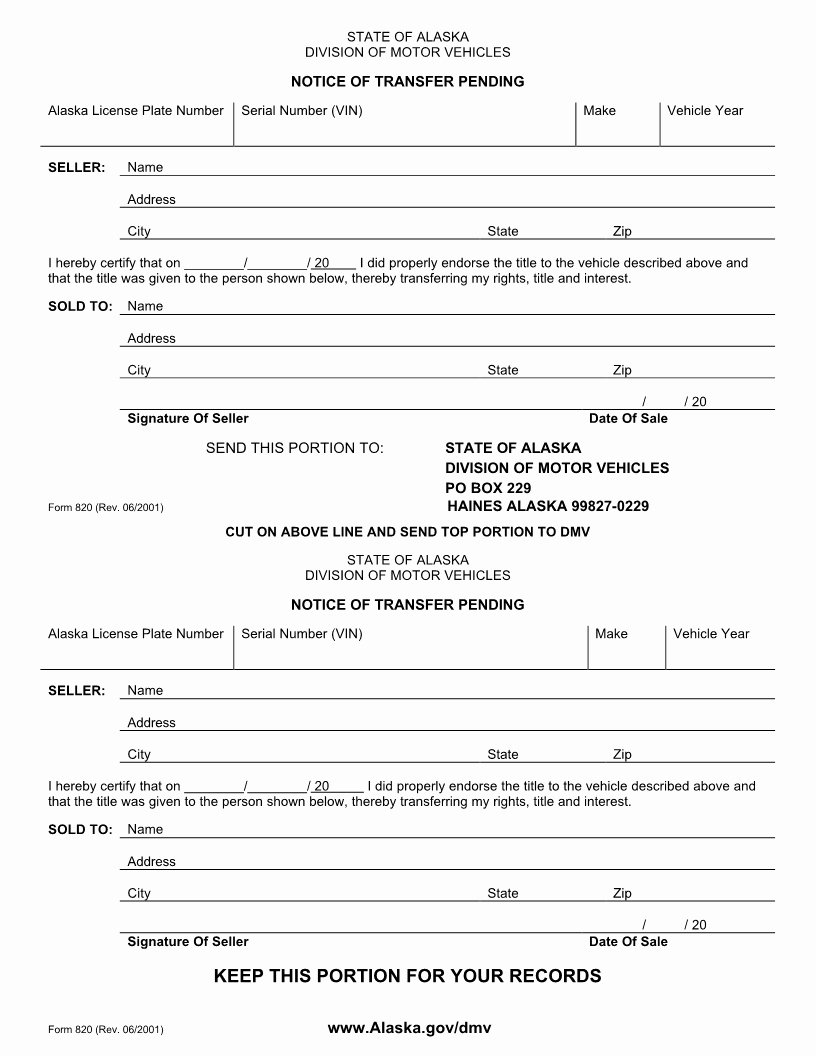Vehicle Bill Of Sale form Inspirational Free Alaska Motor Vehicle Bill Of Sale form Download Pdf